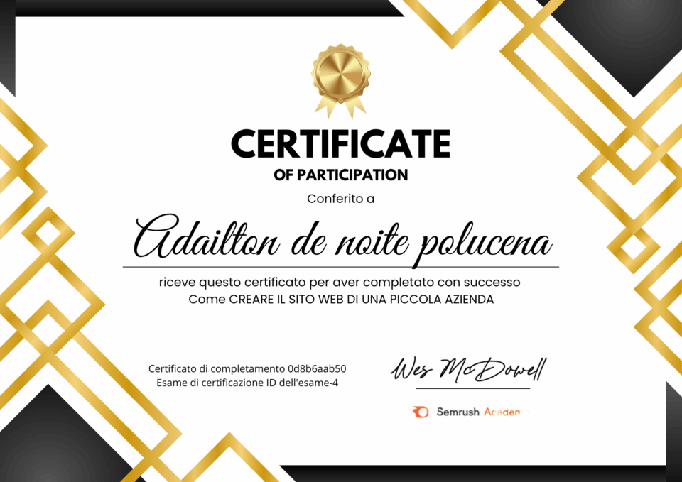 CERTIFICATO 1